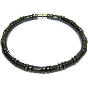 Accents Kingdom Men's Magnetic Hematite Cylindrical Bead Bracelet